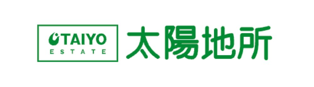 緑色で書かれた「TAIYO ESTATE 太陽地所」のロゴマーク