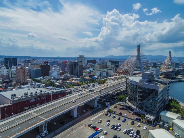 青森市の街並み