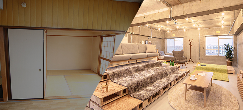 リノベーションされたリビング